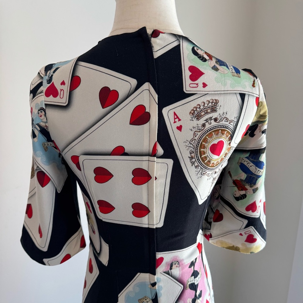 Dolce & Gabbana Playing Cards Dress - Queen of Hearts print Mini - Picture 7 of 16